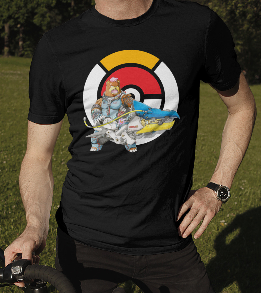 Pokemon X Over Ursaring X Zarya Whale Воина T-Shirt