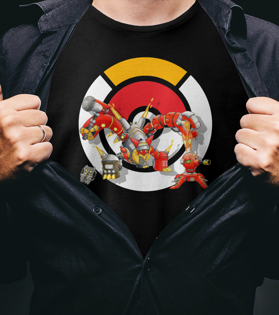 Pokemon X Overwatch Volcanion Torbjorn Mashup T-Shirt