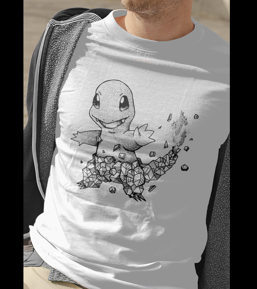 Geometric Charmander Pokemon Crystal Elements T-Shirt