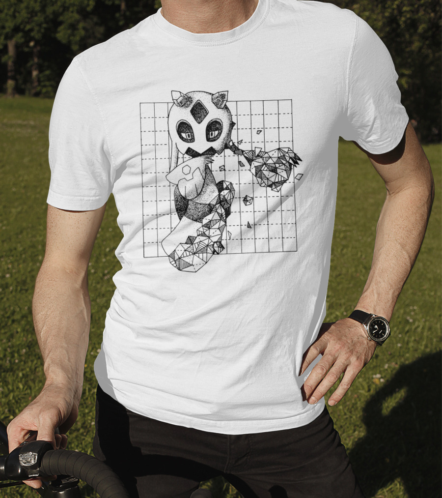 Geometric Pokemon Floras Grid Pattern Froslass Forms T-Shirt
