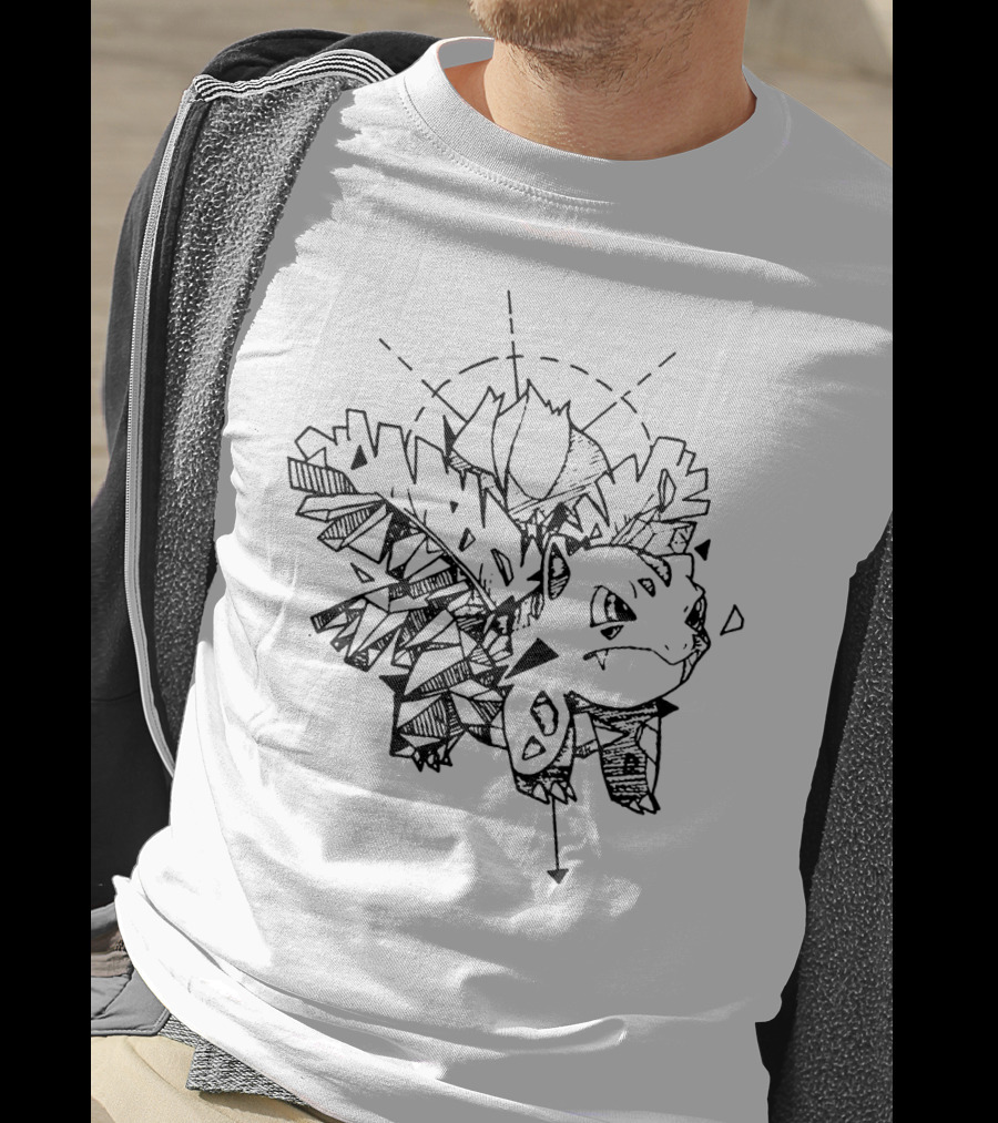 Geometric Ivysaur Pokemon Abstract Fragmented T-Shirt