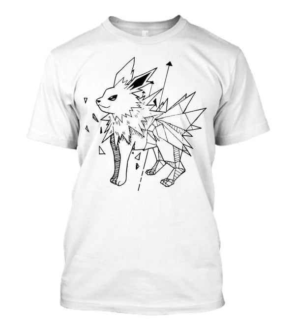Geometric Jolteon Line Art Pokemon T-Shirt