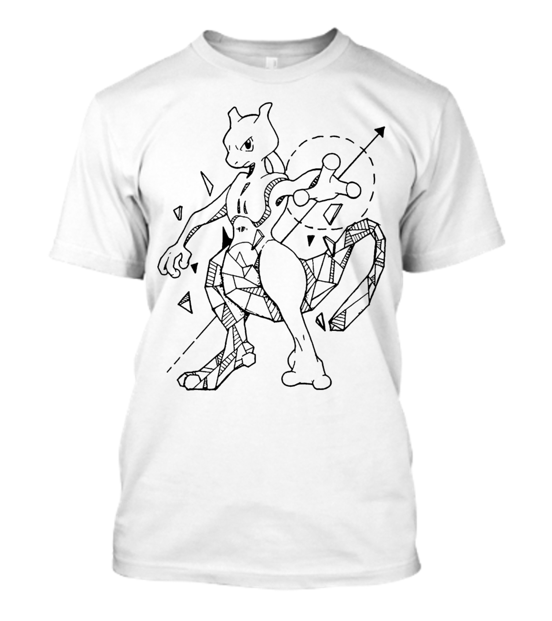 GEOMETRIC MEWTWO POKEMON T-Shirt