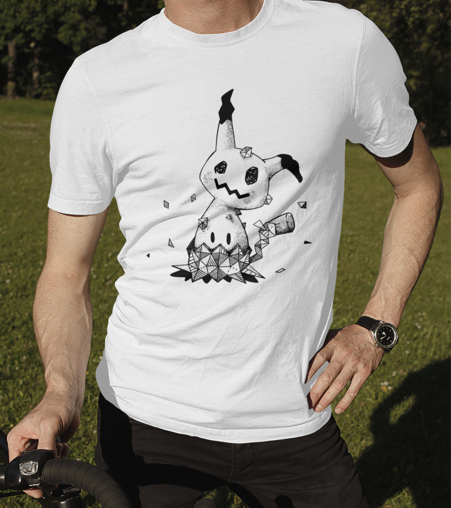 Geometric Pokemon Mimikyu Crystal Shards T-Shirt
