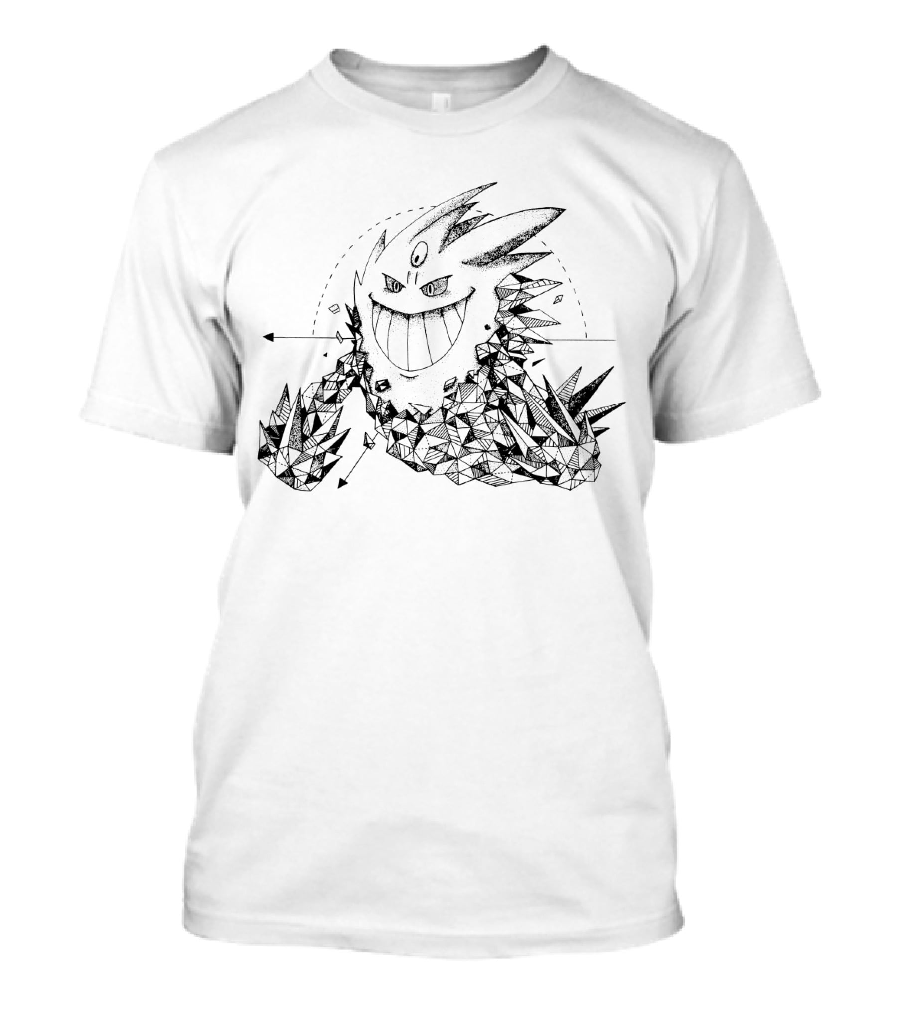 Geometric Mega Gengar Pokemon T-Shirt