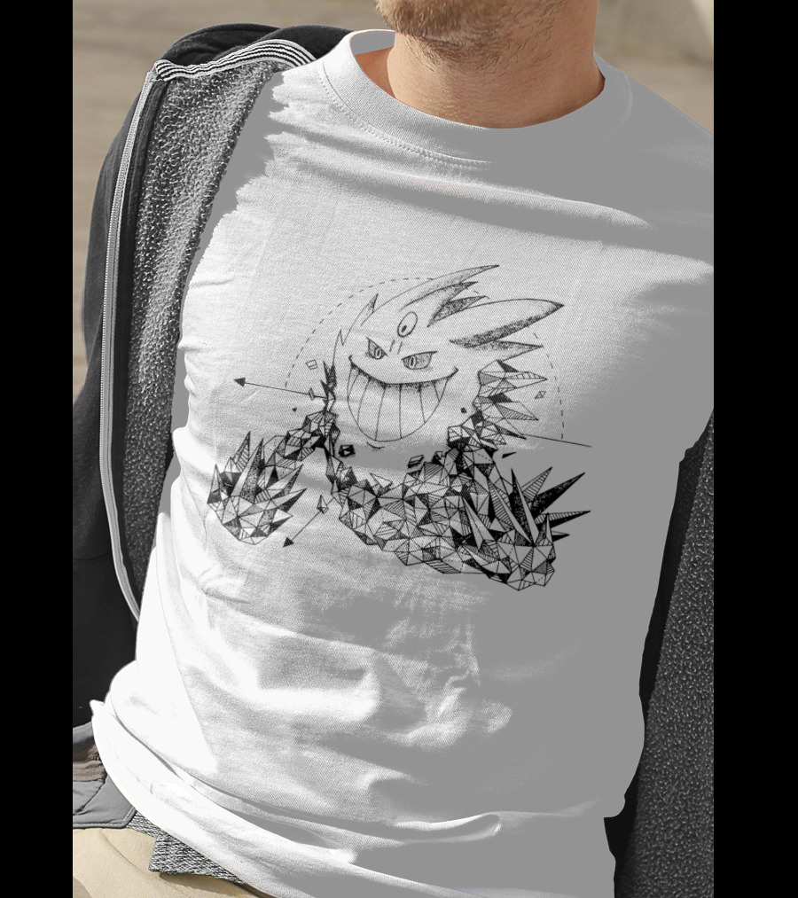 Geometric Mega Gengar Pokemon T-Shirt