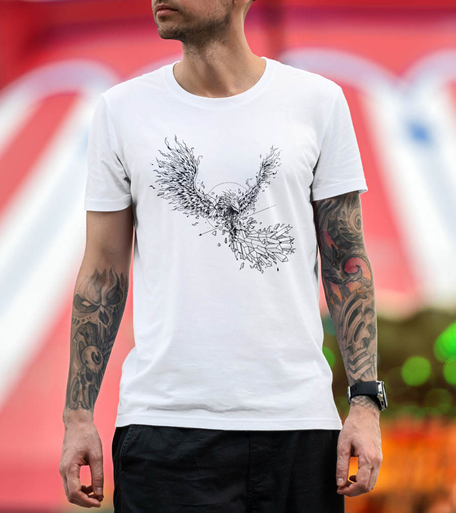 Geometric Pokemon Moltres Line T-Shirt