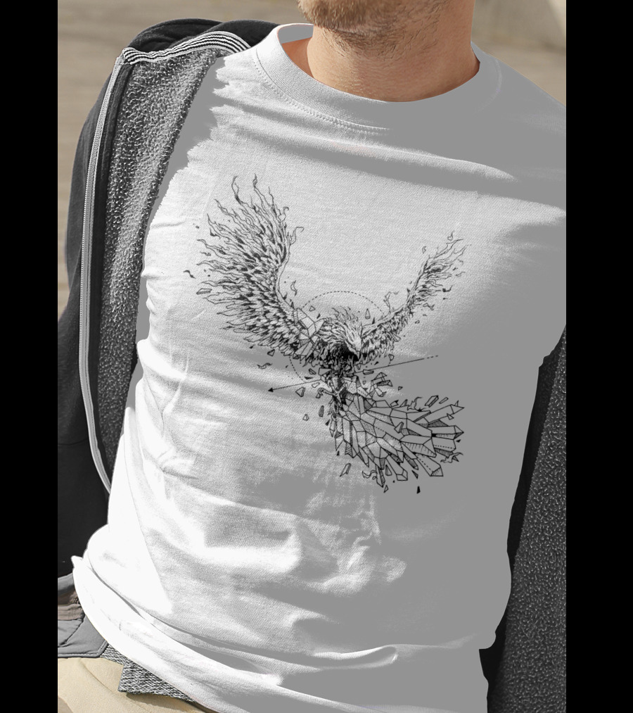 Geometric Pokemon Moltres Line T-Shirt
