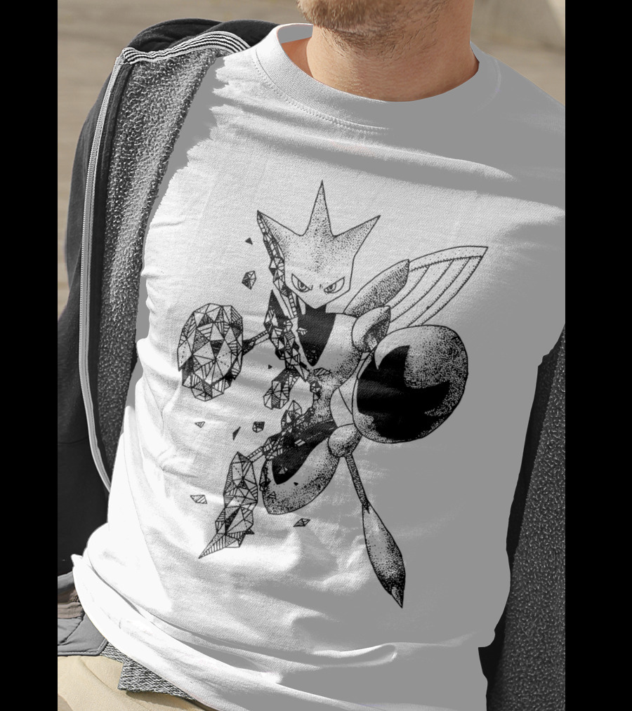 Geometric Scizor Pokemon Dotted T-Shirt