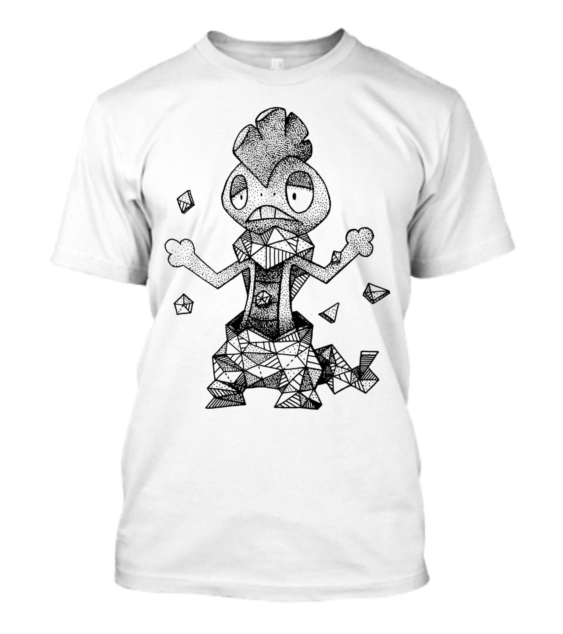 Geometric Scrafty Pokémon Dot T-Shirt
