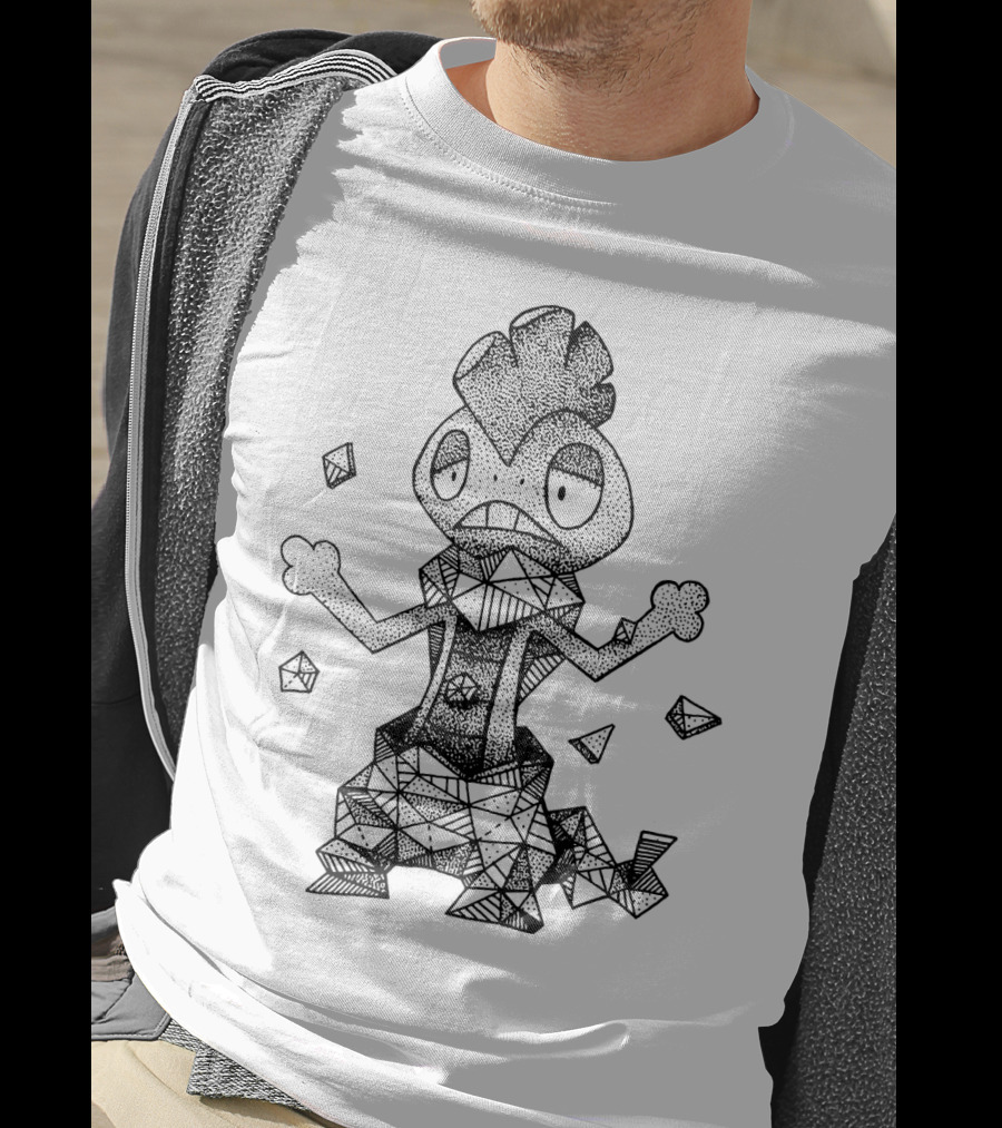 Geometric Scrafty Pokémon Dot T-Shirt