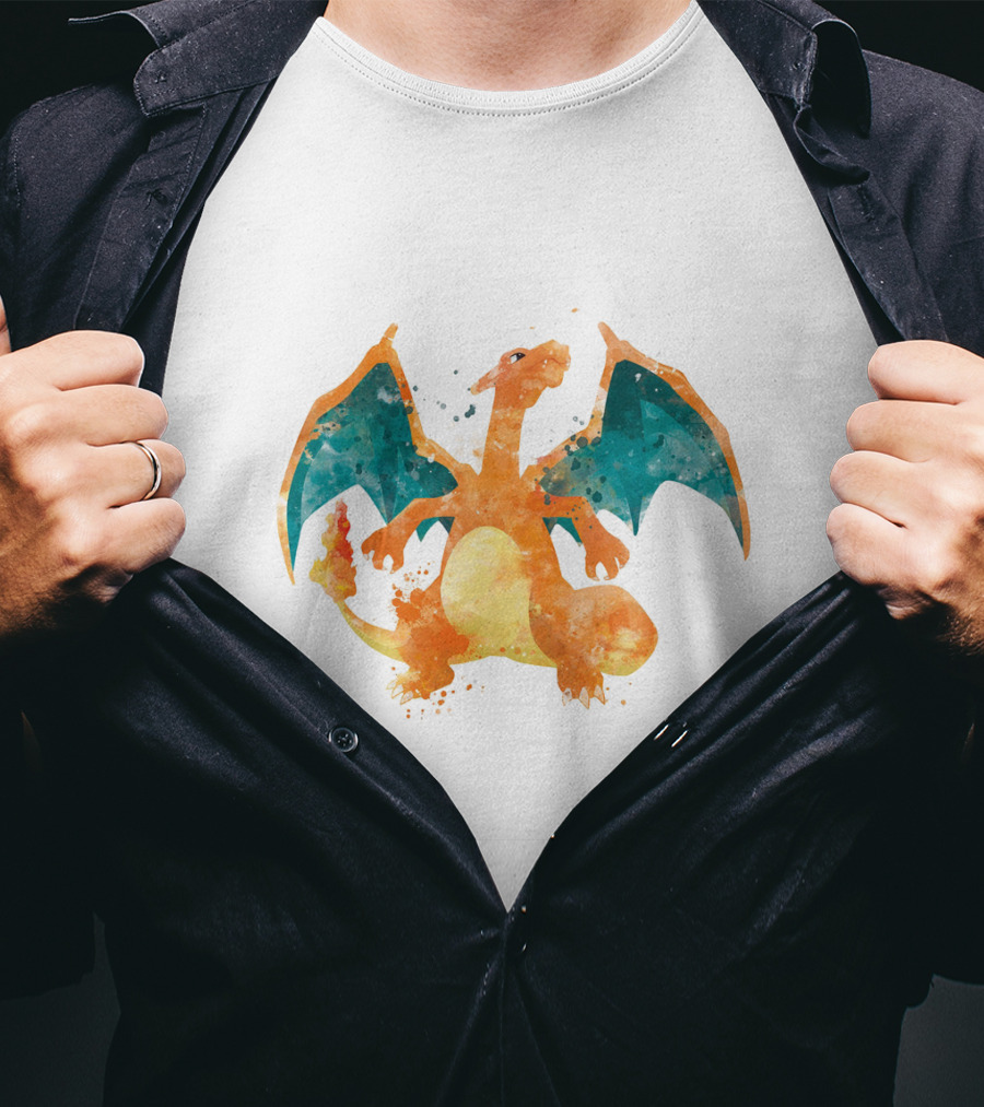 Charizard Watercolor Pokemon T-Shirt