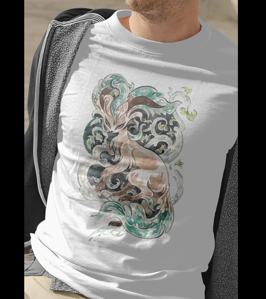 Watercolor Pokemon Leafeon Vivid Artistic T-Shirt