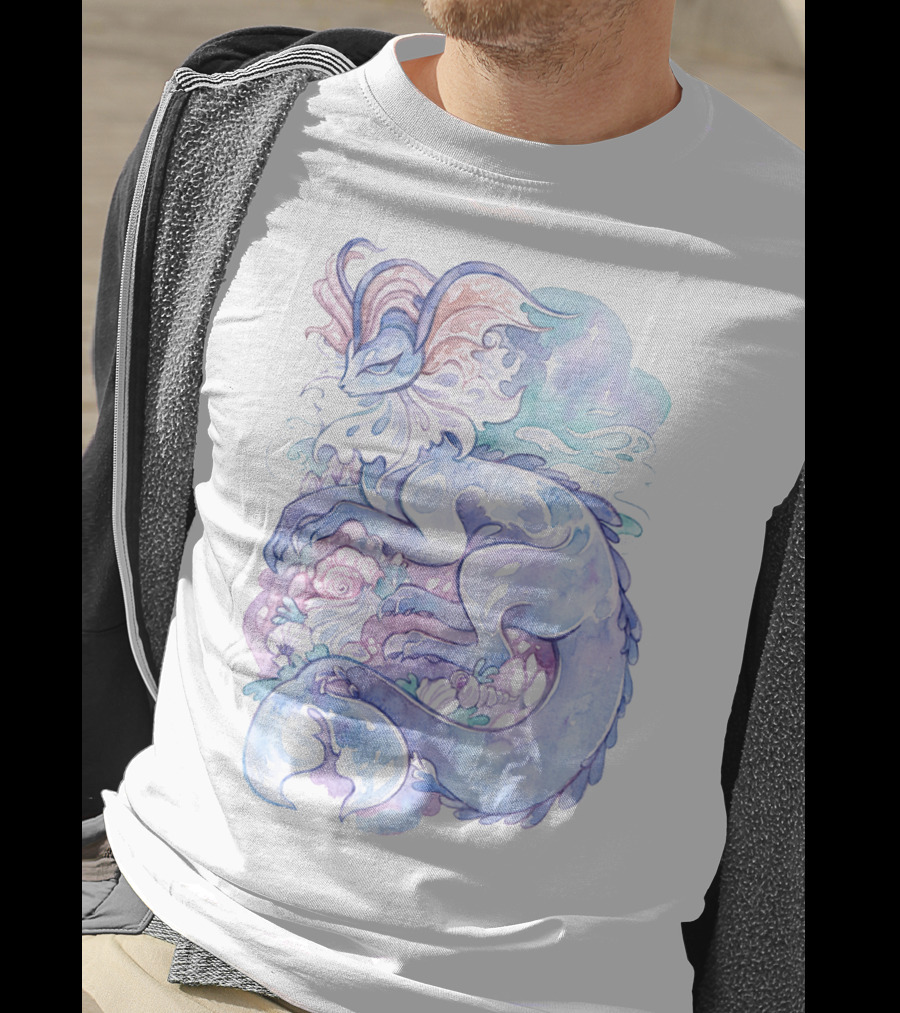 Watercolor Pokemon Vaporeon Pastel Dreamy T-Shirt