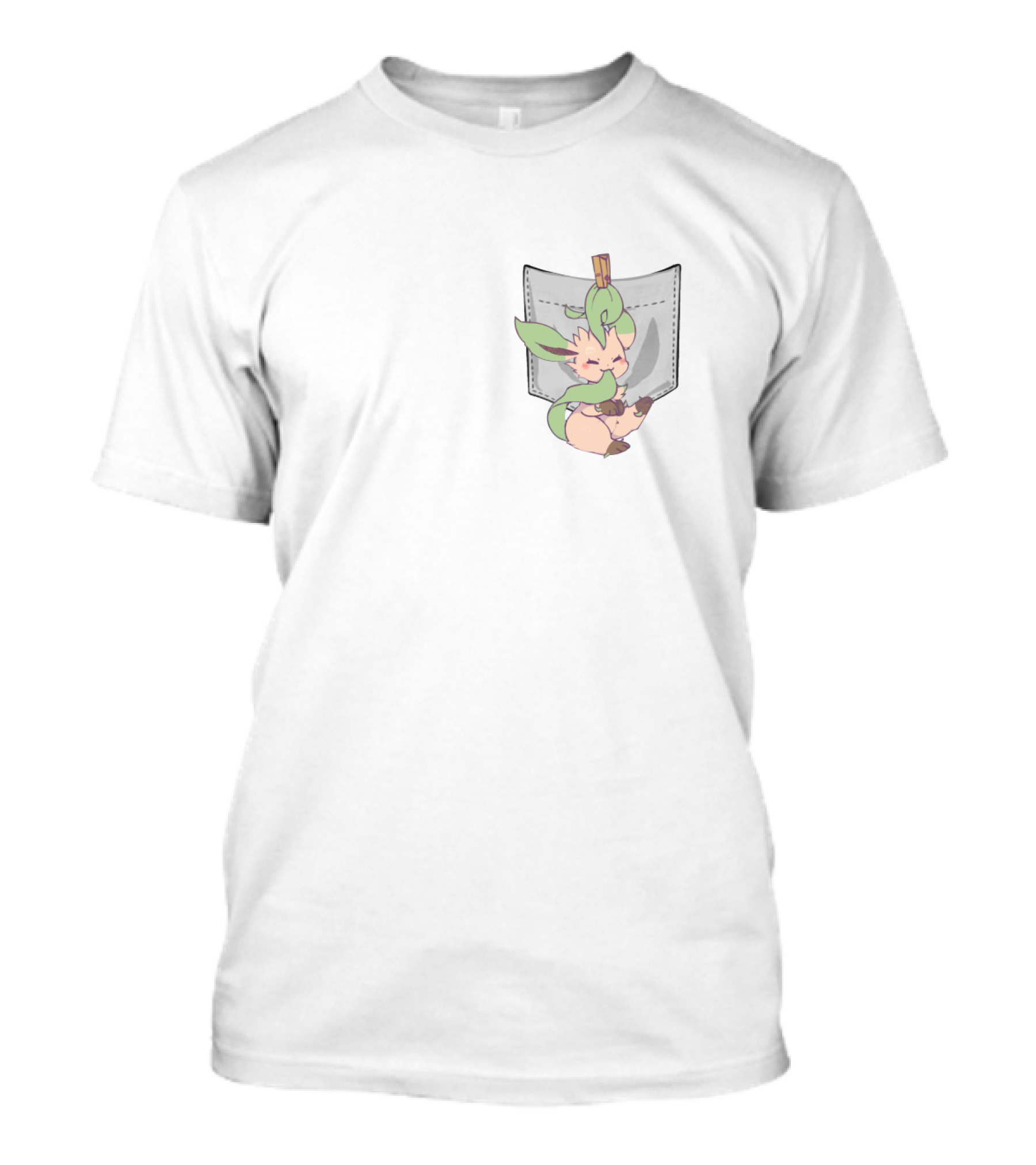 Leafeon Pokemon IN Faux Pocket T-Shirt