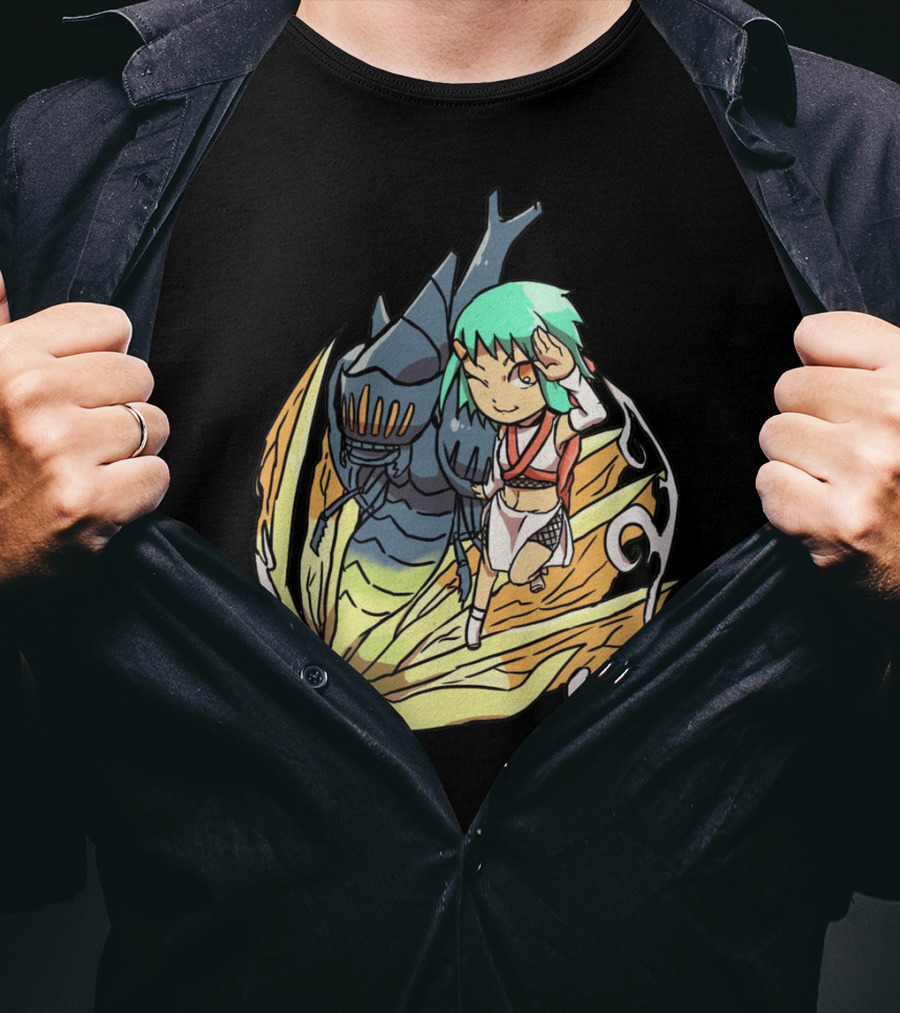 Princess Nausicaä Chibi And Ohmu Companion T-Shirt