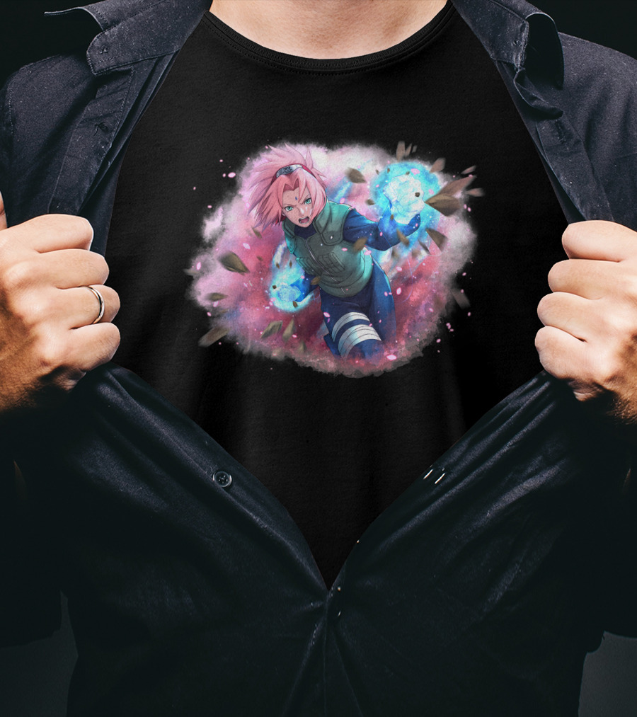 Haruno Sakura Ninja Magic Power Burst T-Shirt