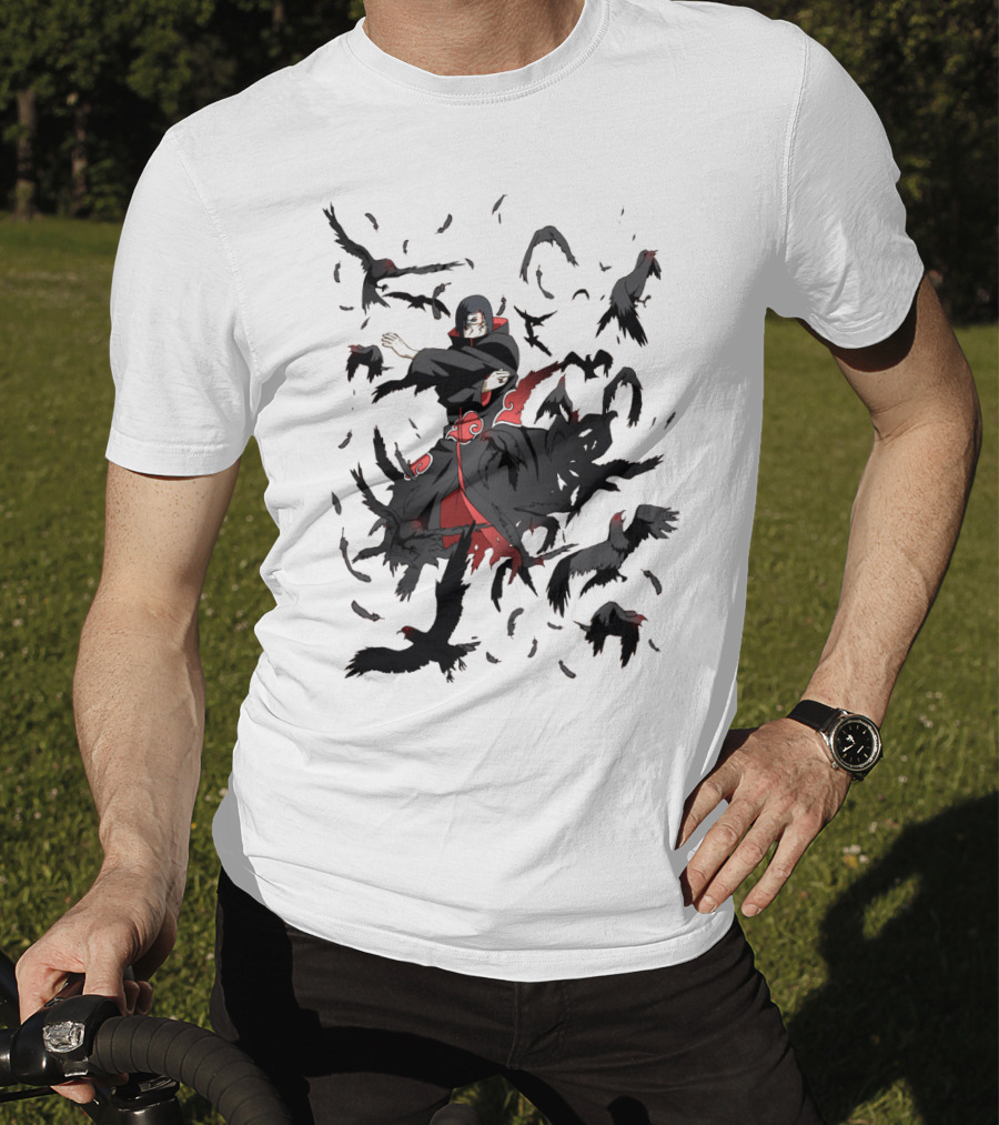 Itachi Jutsu Uchiha Crows Sharingan Manga Anime Clan T-Shirt