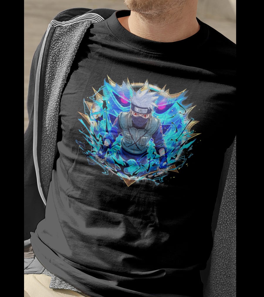 Kakashi Susanoo Blue Lightning Armor T-Shirt
