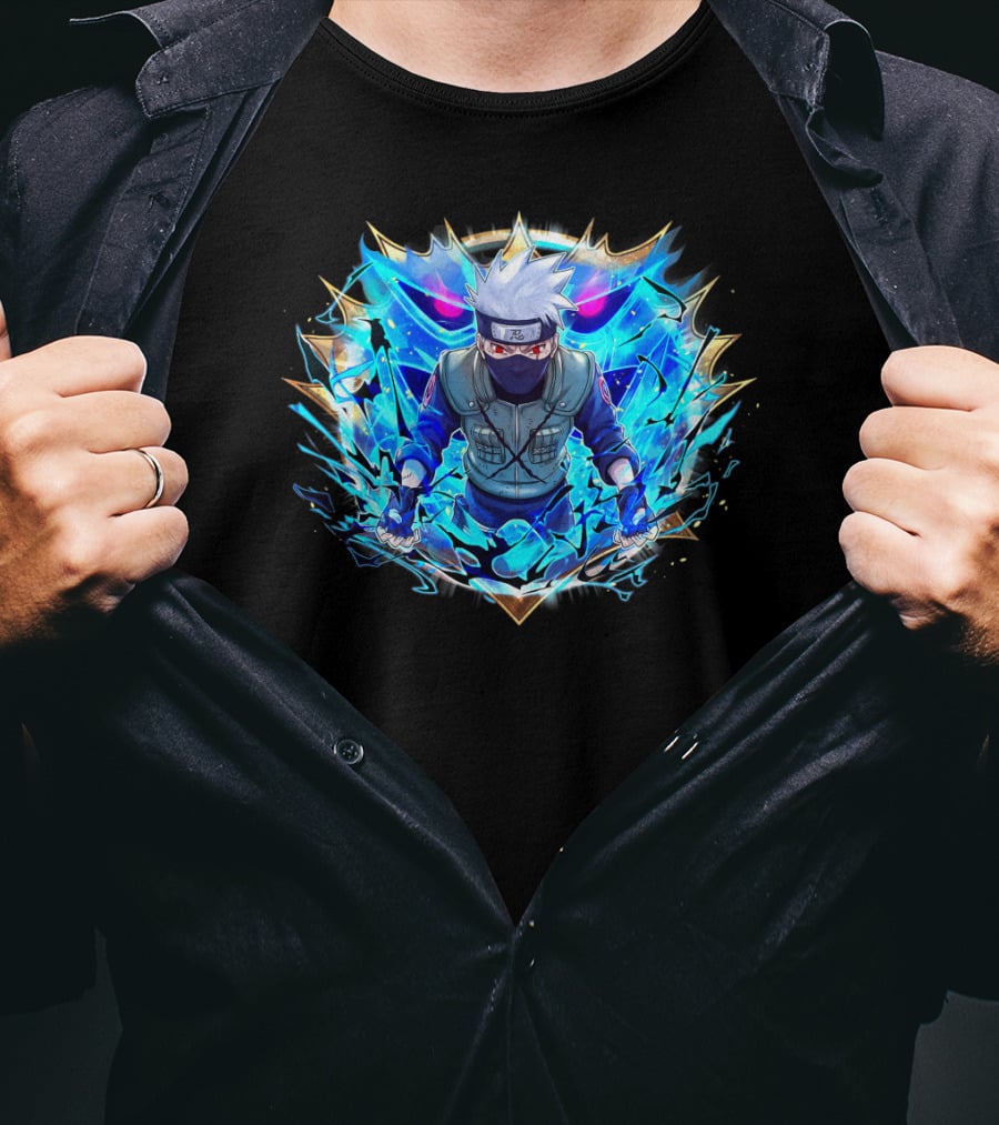 Kakashi Susanoo Blue Lightning Armor T-Shirt