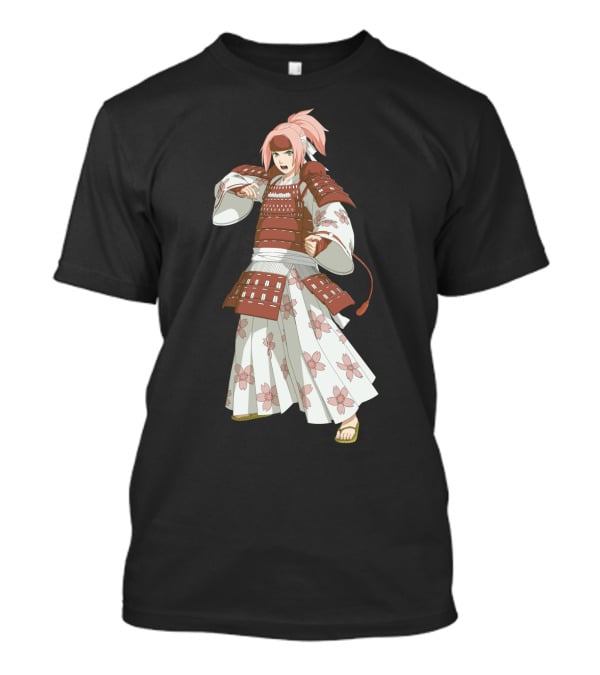 Sakura Samurai Cherry Blossom Warrior Kimono Armor T-Shirt