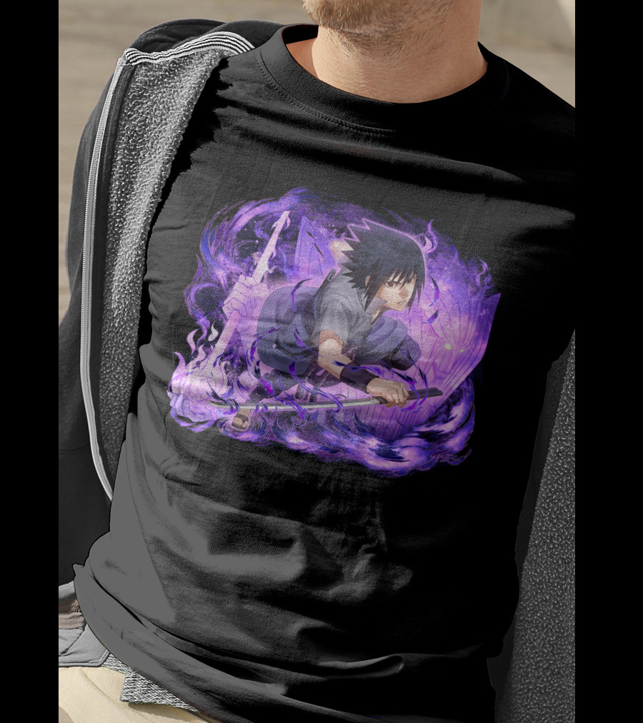 Sasuke Uchiha Purple Chakra Sword T-Shirt