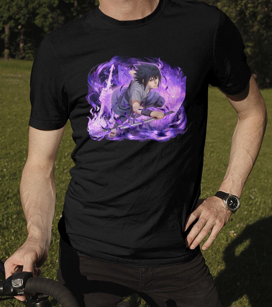 Sasuke Uchiha Purple Chakra Sword T-Shirt