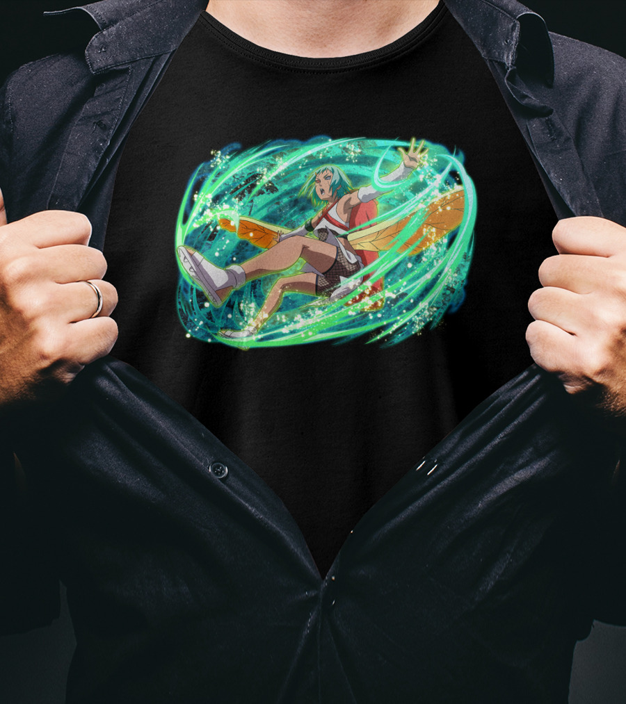Fu Dynamically Captivating Anime Action Energy Burst T-Shirt