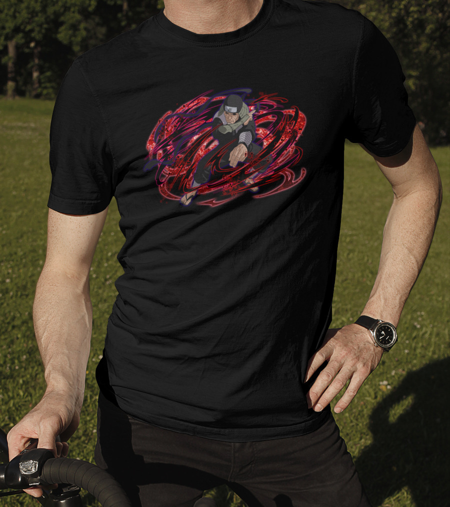 Hiruzen Sarutobi Dynamic Action Pose Anime Series T-Shirt