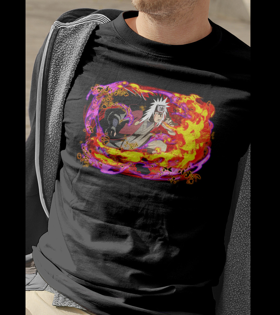 Jiraiya Fire And Magic Aura Ninja Character T-Shirt