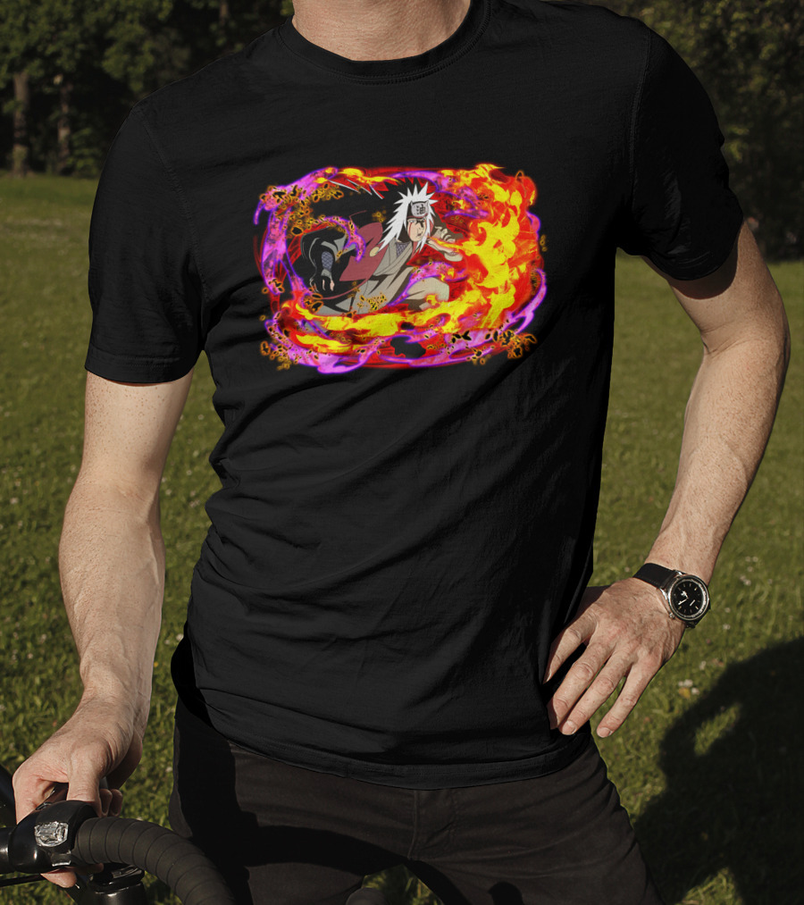 Jiraiya Fire And Magic Aura Ninja Character T-Shirt