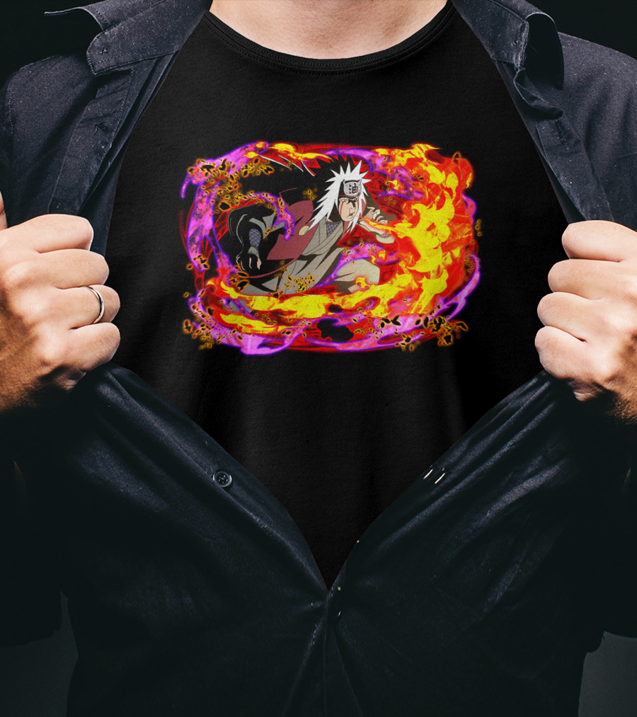Jiraiya Fire And Magic Aura Ninja Character T-Shirt