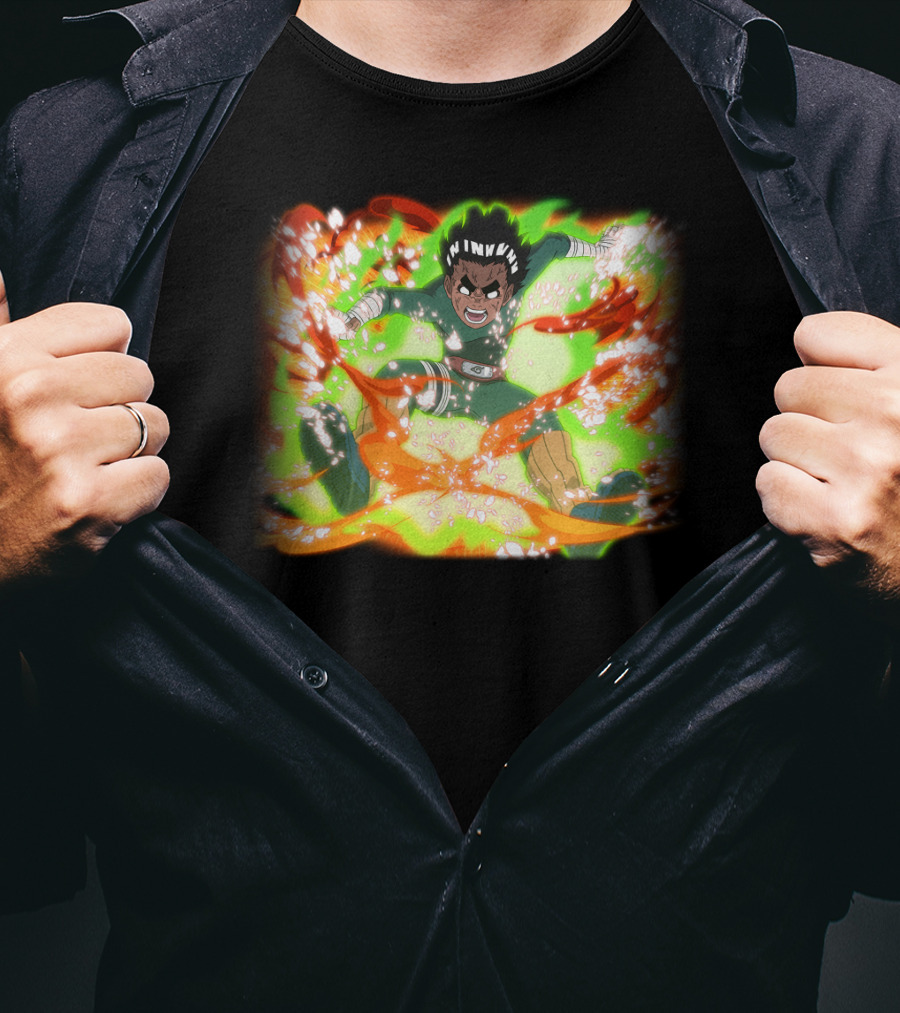Rock Lee Eight Gates Anime Power Burst Transformation T-Shirt