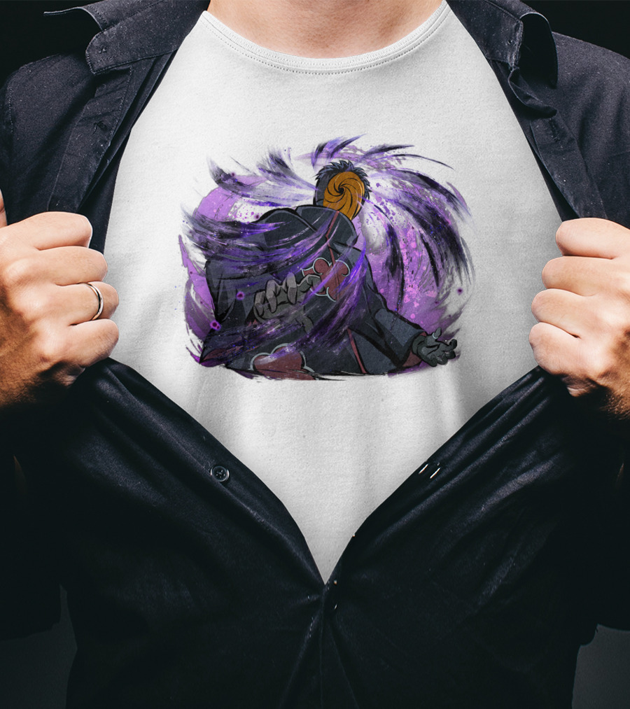 Obito Uchiha Purple Swirl Anime Character T-Shirt
