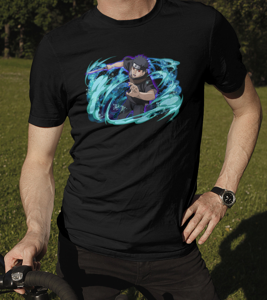Shisui Uchiha Water Technique Anime Action Scene T-Shirt