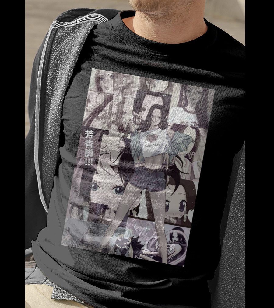 Hancock Boa Hancock Anime Collage Manga Styled Character Panels T-Shirt