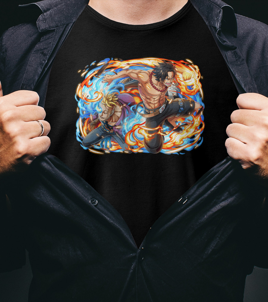 Macro Ace Portgas Fire And Ice Dynamic Duo T-Shirt