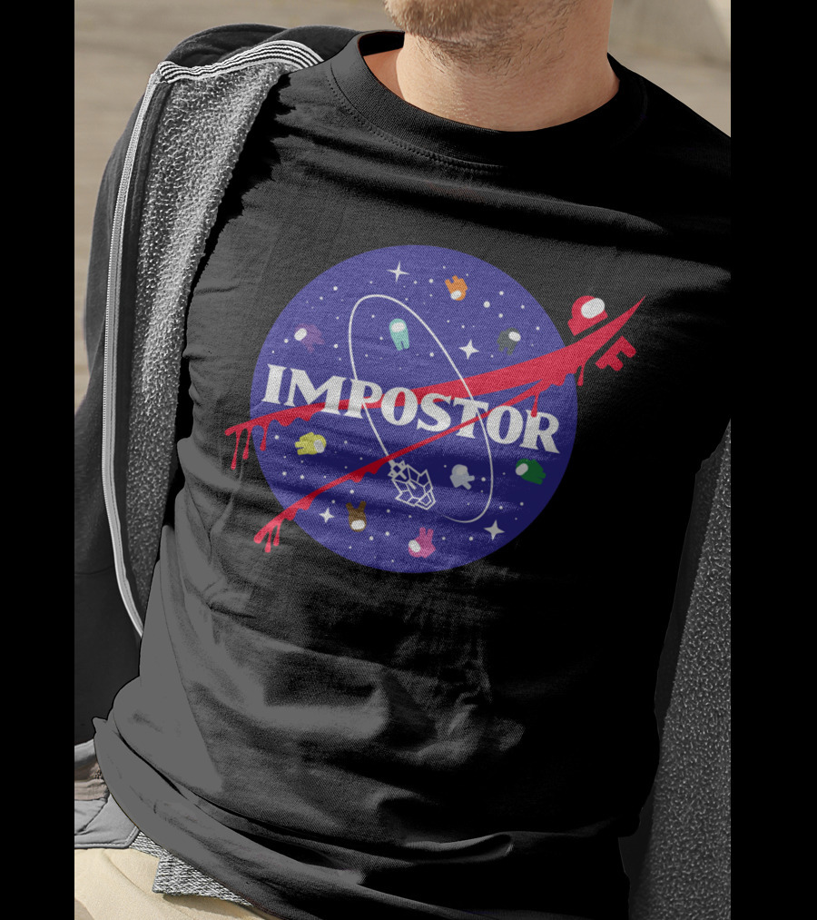 Impostor NASA Parody Among Us Crewmates In Space T-Shirt