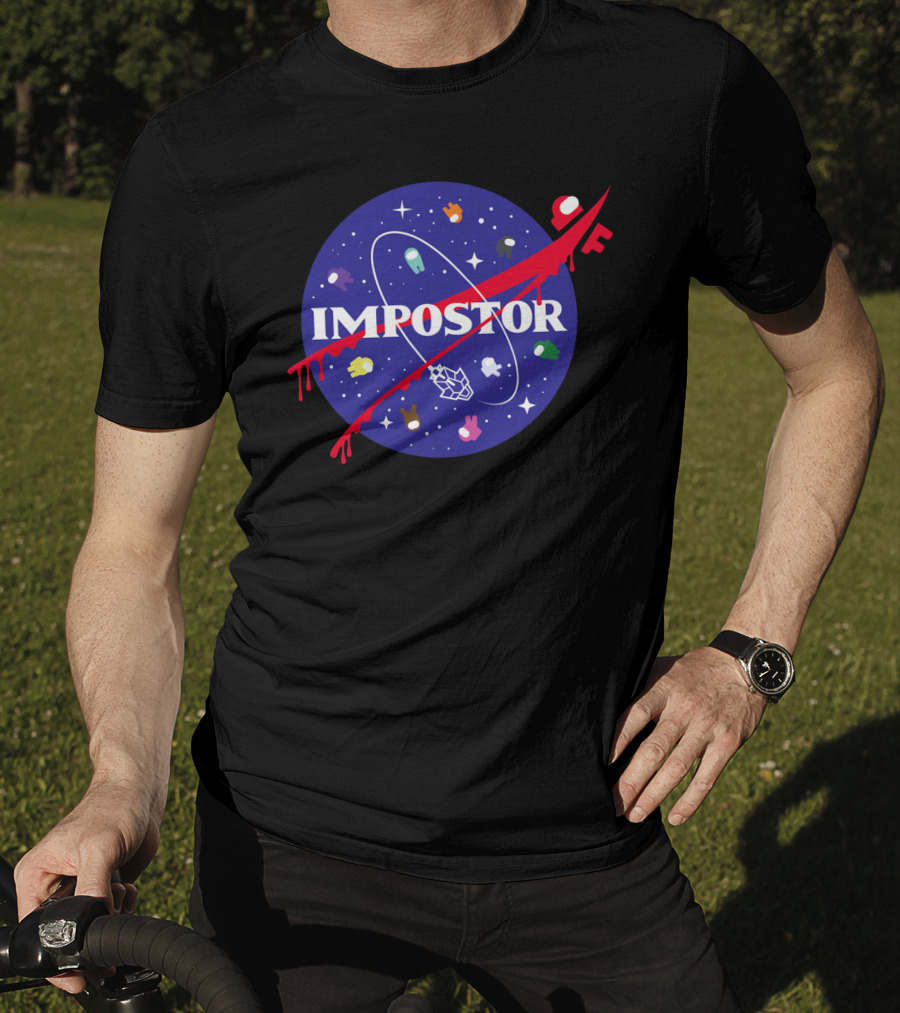 Impostor NASA Parody Among Us Crewmates In Space T-Shirt