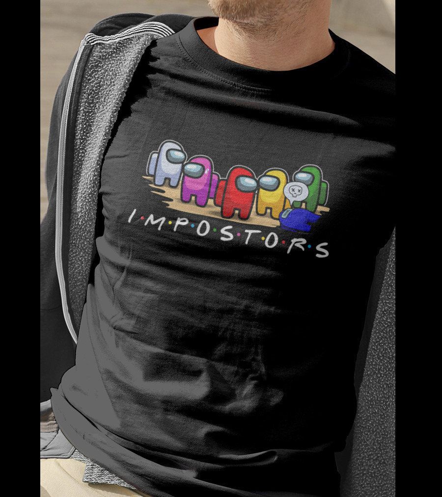 Impostors Among Us Friends Mashup Crew T-Shirt