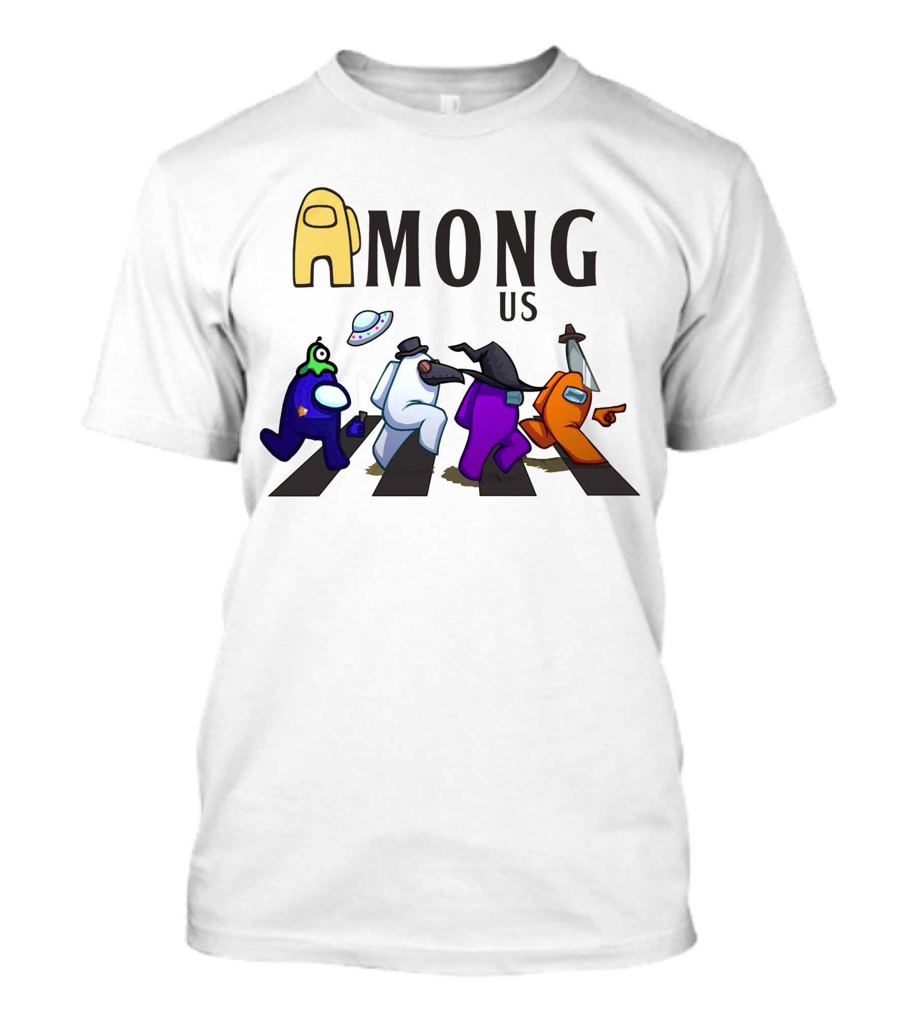 Cross Impostors Walking Street Among Us Characters T-Shirt