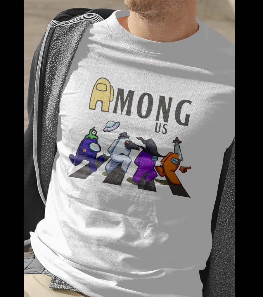 Cross Impostors Walking Street Among Us Characters T-Shirt