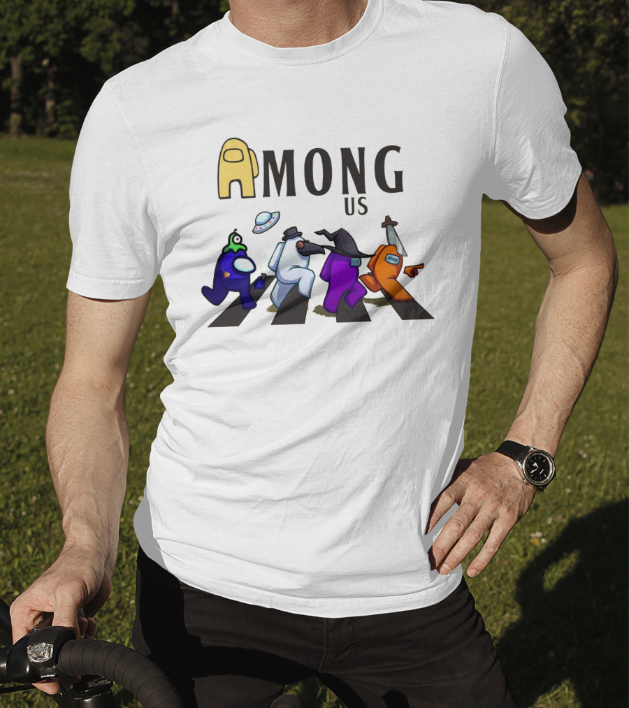 Cross Impostors Walking Street Among Us Characters T-Shirt