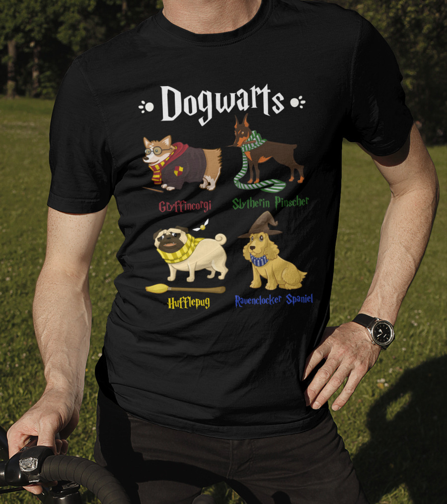 Dogwarts Gryffincorgi Slytherin Pinscher Hufflepug Ravenclawker Spaniel T-Shirt