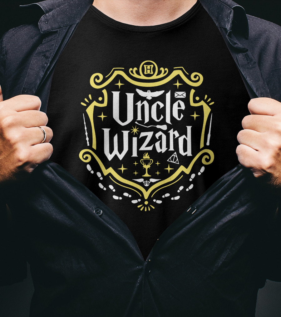 Uncle Wizard Crest H Icons And Symbols T-Shirt