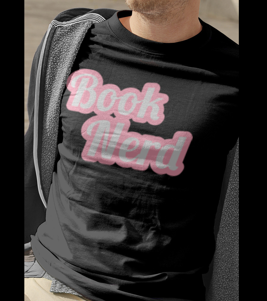 Book Nerd Back To School Style Pink Bubble Letters T-Shirt