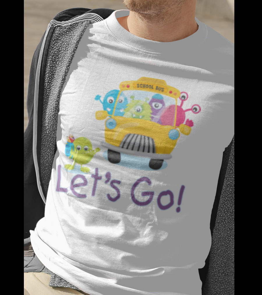 Let's Go Back To School With Colorful Monster School Bus Adventure T-Shirt