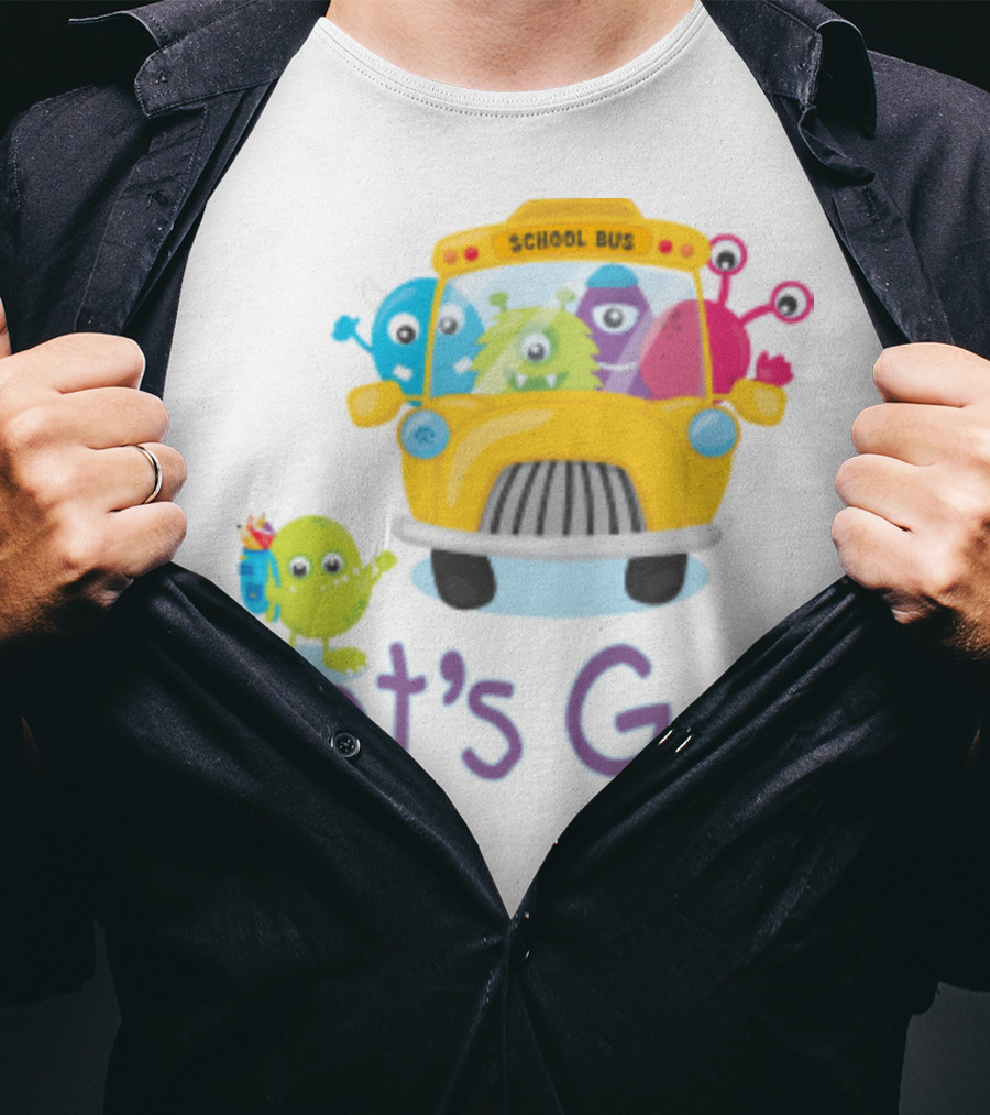 Let's Go Back To School With Colorful Monster School Bus Adventure T-Shirt