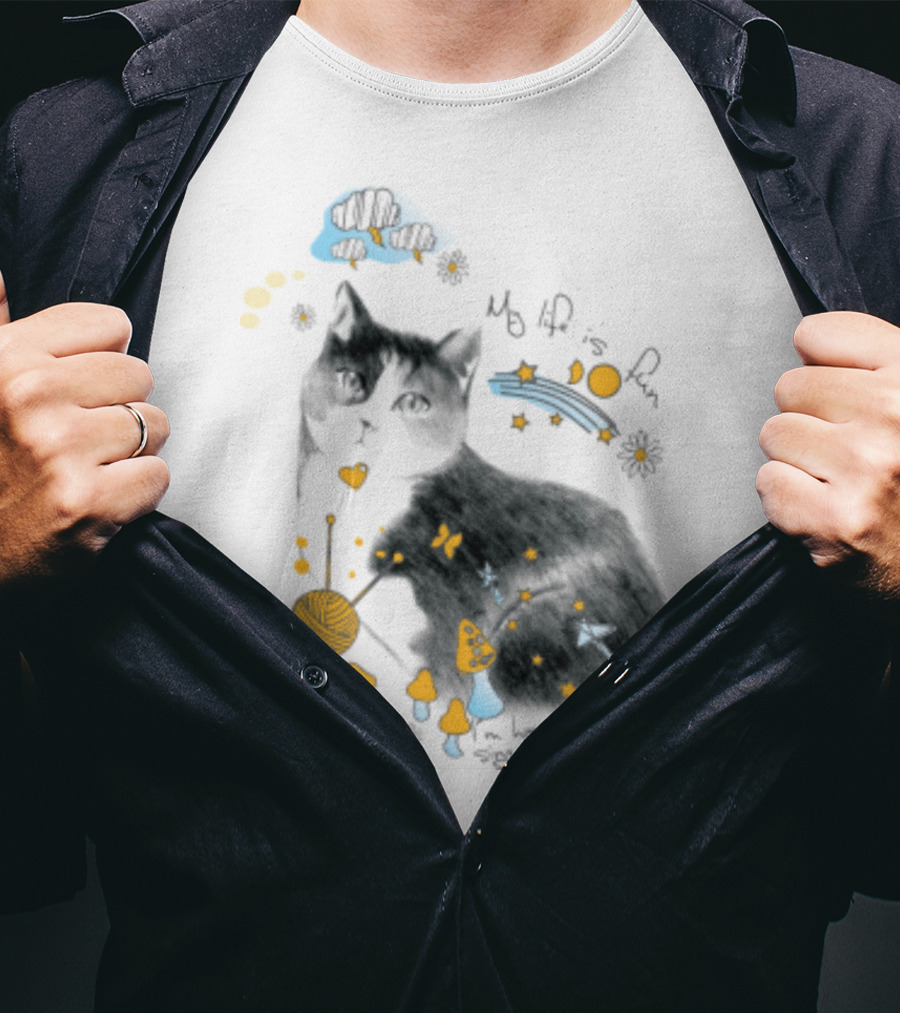 My Life Is Fun I'm Happy Because I Smile Kitty T-Shirt