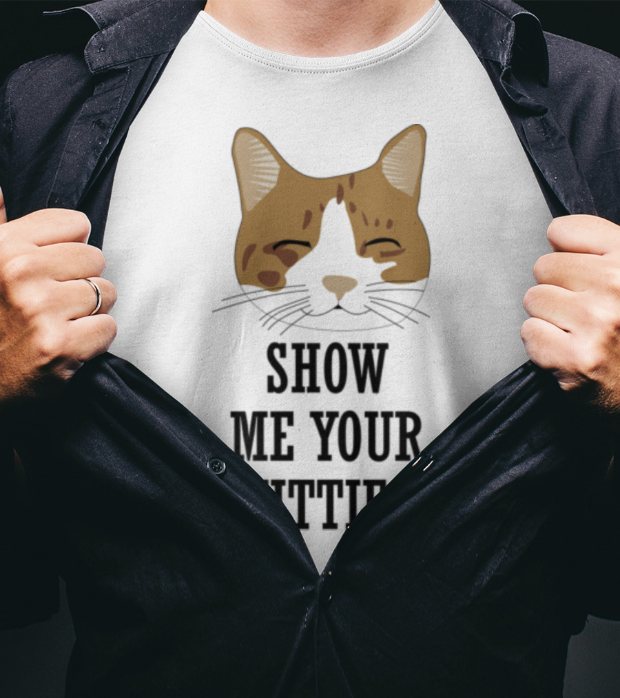Show Me Your Kitties Cat Face T-Shirt